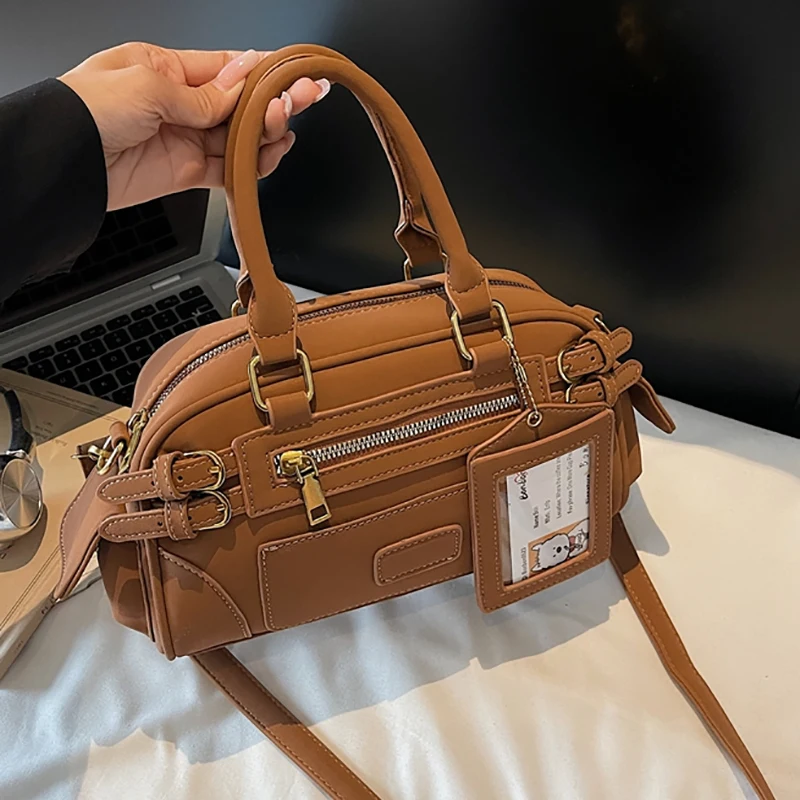 

Модная сумка для боулинга, женская сумка через плечо, универсальная маленькая повседневная сумка из искусственной кожи, универсальные сумки, мотоциклетные сумки