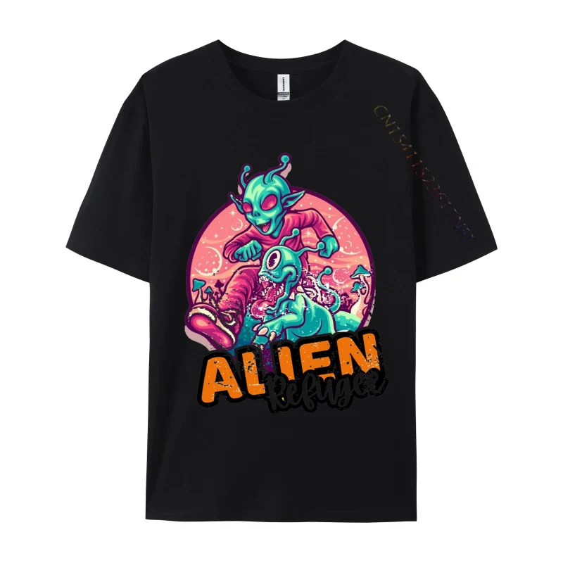 

Design T-shirts Alien Refugee T-shirts Natural Cotton Men Tops Shirts Fashionable Tops Shirts Top Quality