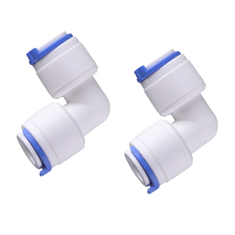 10PCS 1/4 inch Tube to 1/4 inch Tube Push Fit Elbow Quick Connect for RO Water System