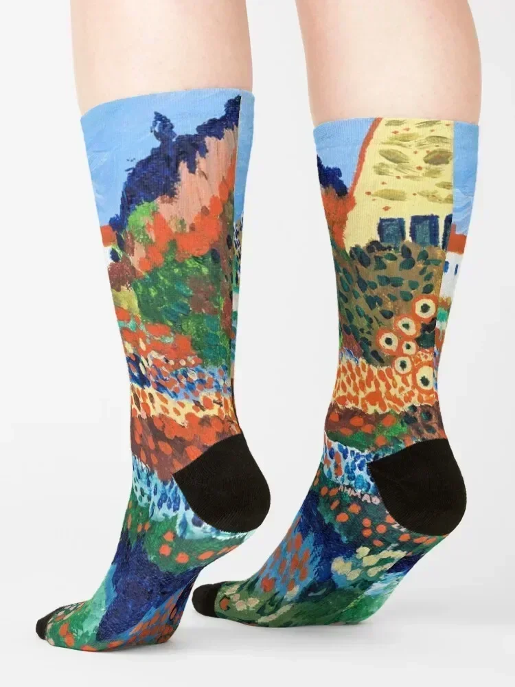 Flower Flood, Fall Inspired Acrylic Painting Socks kawaii halloween cycling essential Luxury Woman Socks Men's