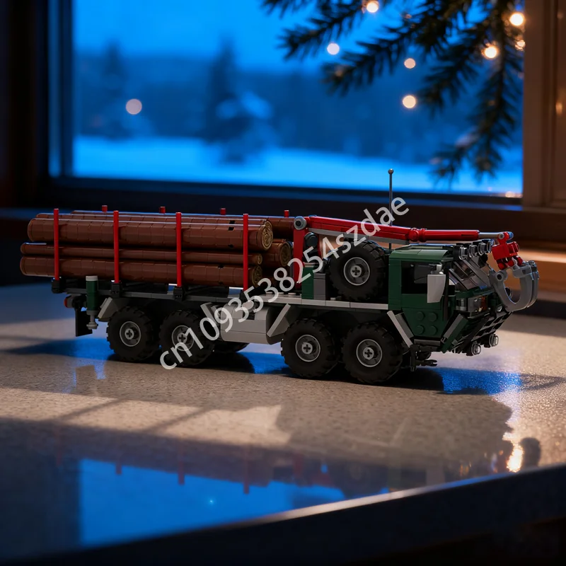 

737 шт. MOC HEMTT бревенчатый грузовик город внедорожная модель строительные блоки идея строительная рождественские подарки образование детская игрушка на день рождения