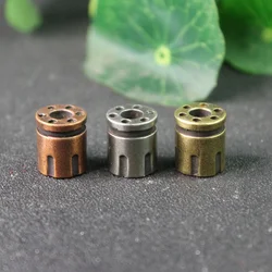 Revolver Magnum Bullet Magazine Shape DIY Brass Knife Beads Paracord Umbrella Rope Bracelet Outdoor EDC Bead Lanyard Accessories