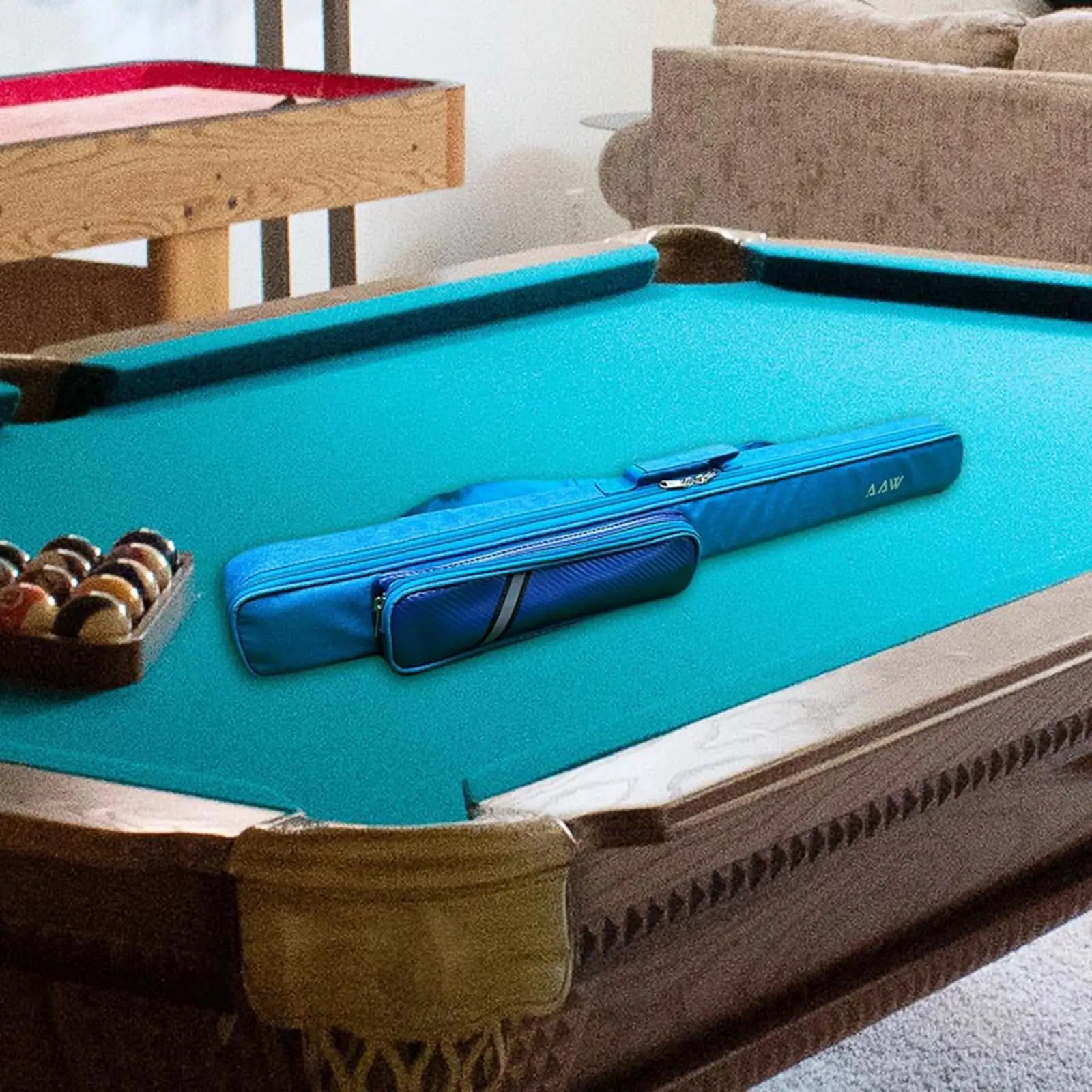 

Чехол для бильярдных киев 1/2, из ткани Оксфорд, с внешним карманом, защитный чехол для хранения снукерных киев