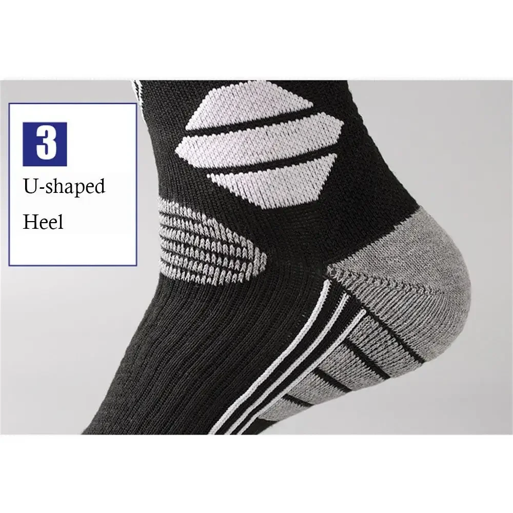 Winter Warm Ski Socks Anti-slip Thickened Breathable Compression Snowboard Socks Thermal Moisture-wicking Knee High Socks