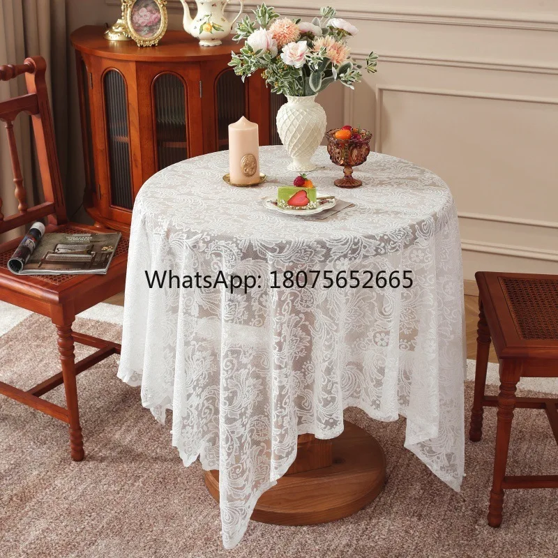 French lace hotel & b&b decorative tablecloth - stylish accent for coffee tables & dining tables