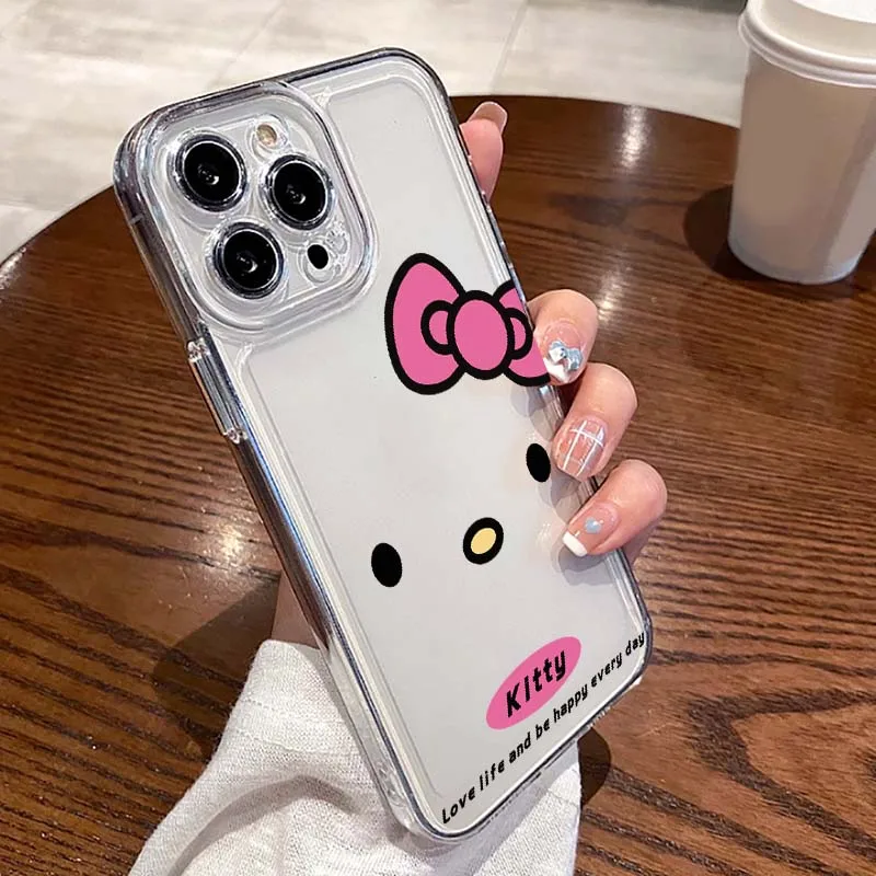 ハローキティ レオパード柄 Apple iPhone 17 16 15 14 13 12 11 Air Pro Max Plus Mini 透明 ソフトフォンケース