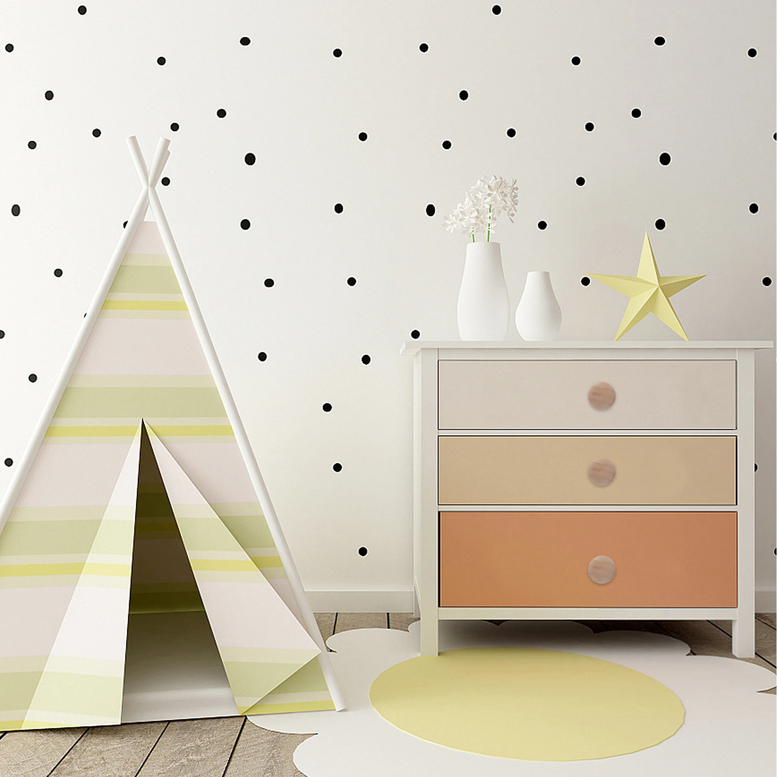 

12 Pcs Solid Wood Handle Mushroom Handles Kitchen Cabinets Drawer for Dresser Wooden Unique Furniture Accessory Lotus Tree Door