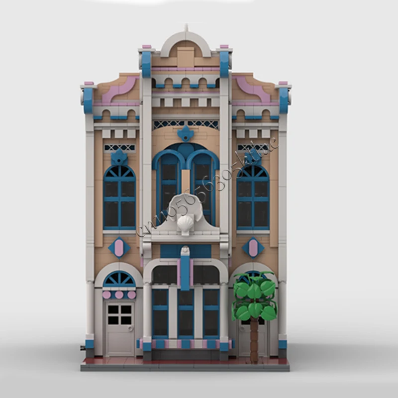 1483 PCS Città Scena di Strada Confetteria Magia Seconda Facciata MOC Personalizza Blocco di Costruzione Modulare Per Bambini FAI DA TE Regalo Di Compleanno Giocattolo