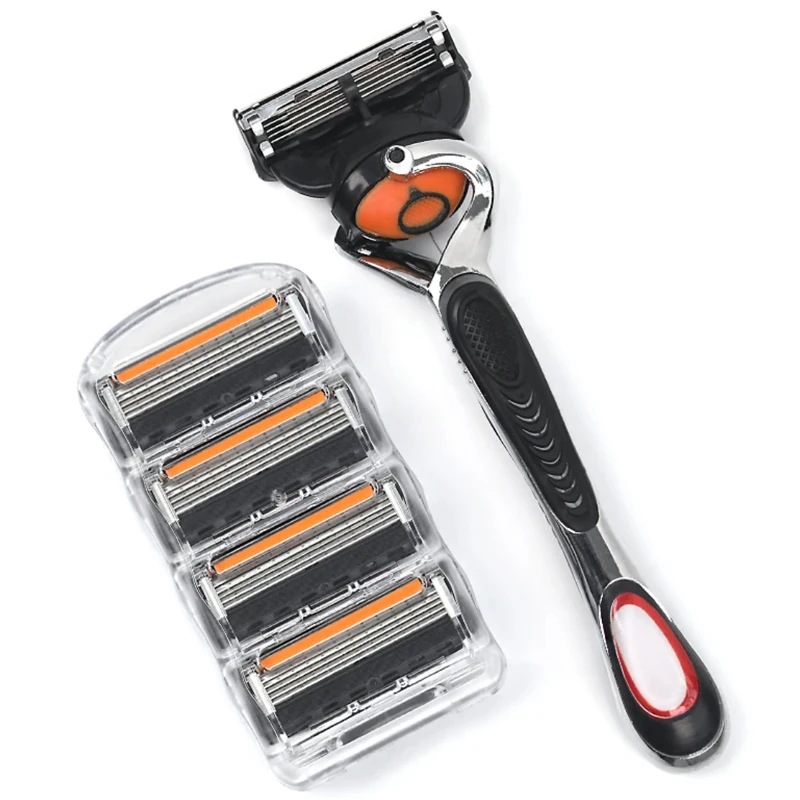 

Razor Shaver for Men Premium Shaving Shaver 5-Layer Manual Razor Face Beard Hair Comes with Replaceable Blades 5-Layer Refills