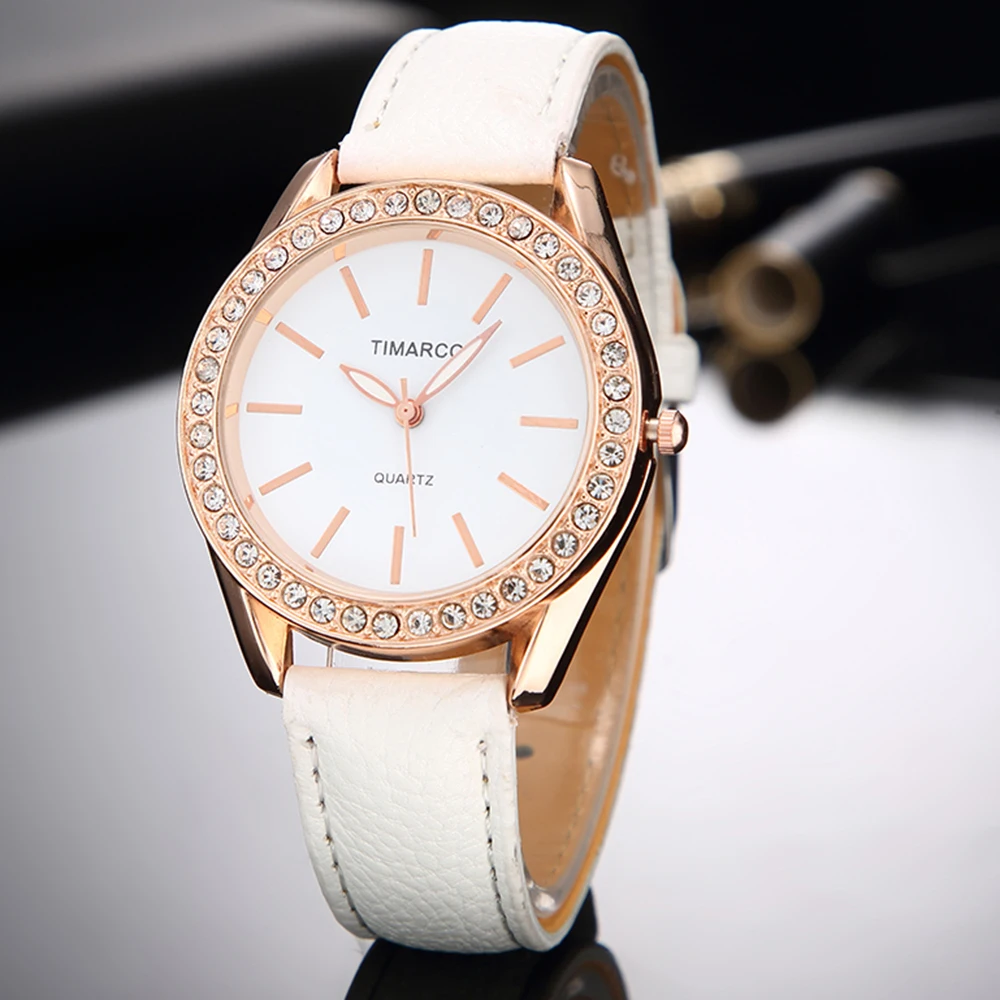 Luxury Brand Ladies Watch Fashion Diamond Metal Case Woman Quartz Wristwatches Casual Leather Belt Women Watches Reloj Mujer
