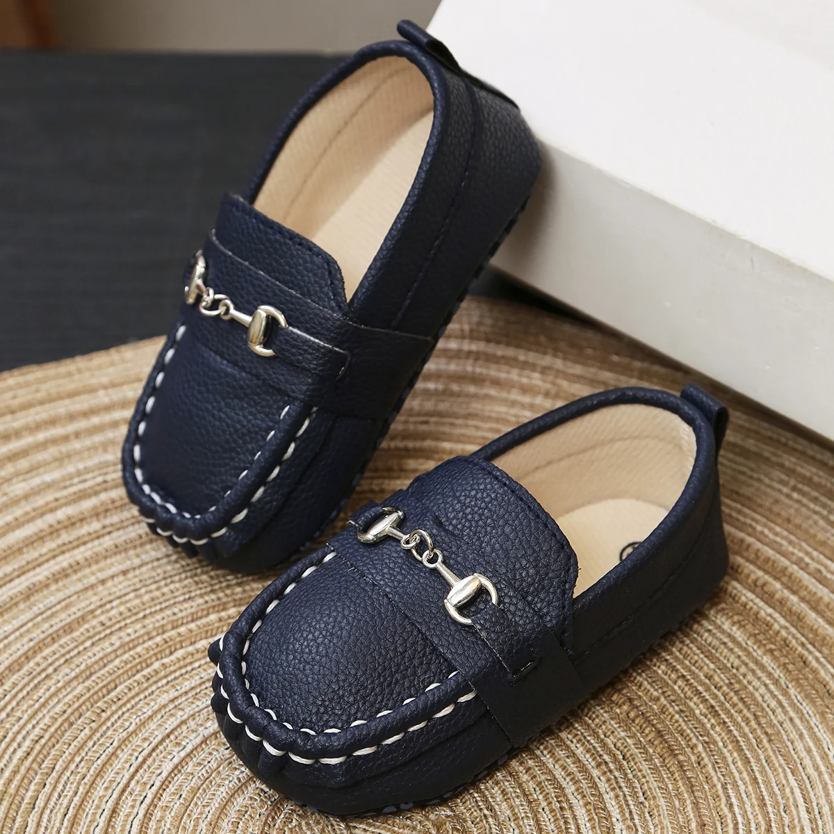 Yibubu Baby Shoes, Casual Loafers for Boys, Comfortable Soft-Sole Moccasins, Newborn First Walker Flats