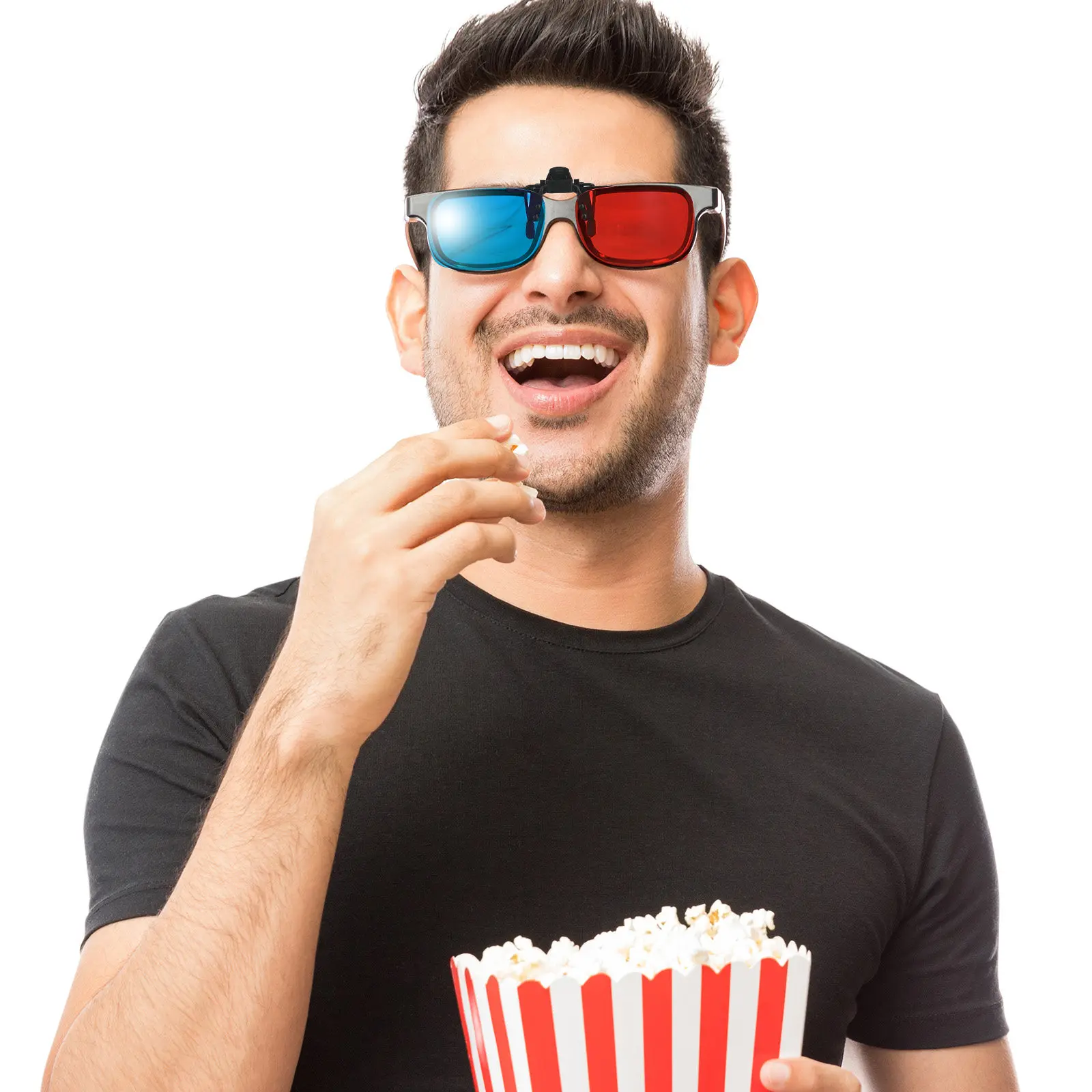 

Красно-синие 3D-очки-клипсы для близоруких, легкие, винтажные, стерео, для тренировки зрения, без вреда для глаз, аксессуар для очков