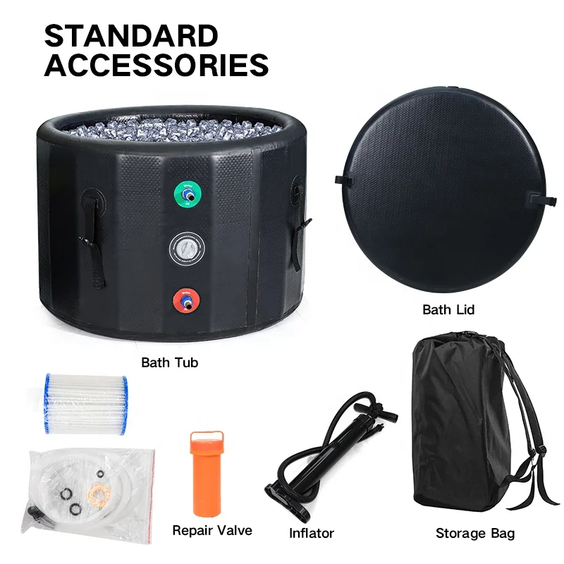 Outdoor Spa Bath Adult Cold Plug Bath Portable Inflatable Round Ice Bath