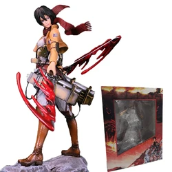 36cm Mikasa Ackerman Attack On Titan Anime Figure Rival Shingeki no Kyojin Levi Ackerman Action Figure Collection Model Doll Toy