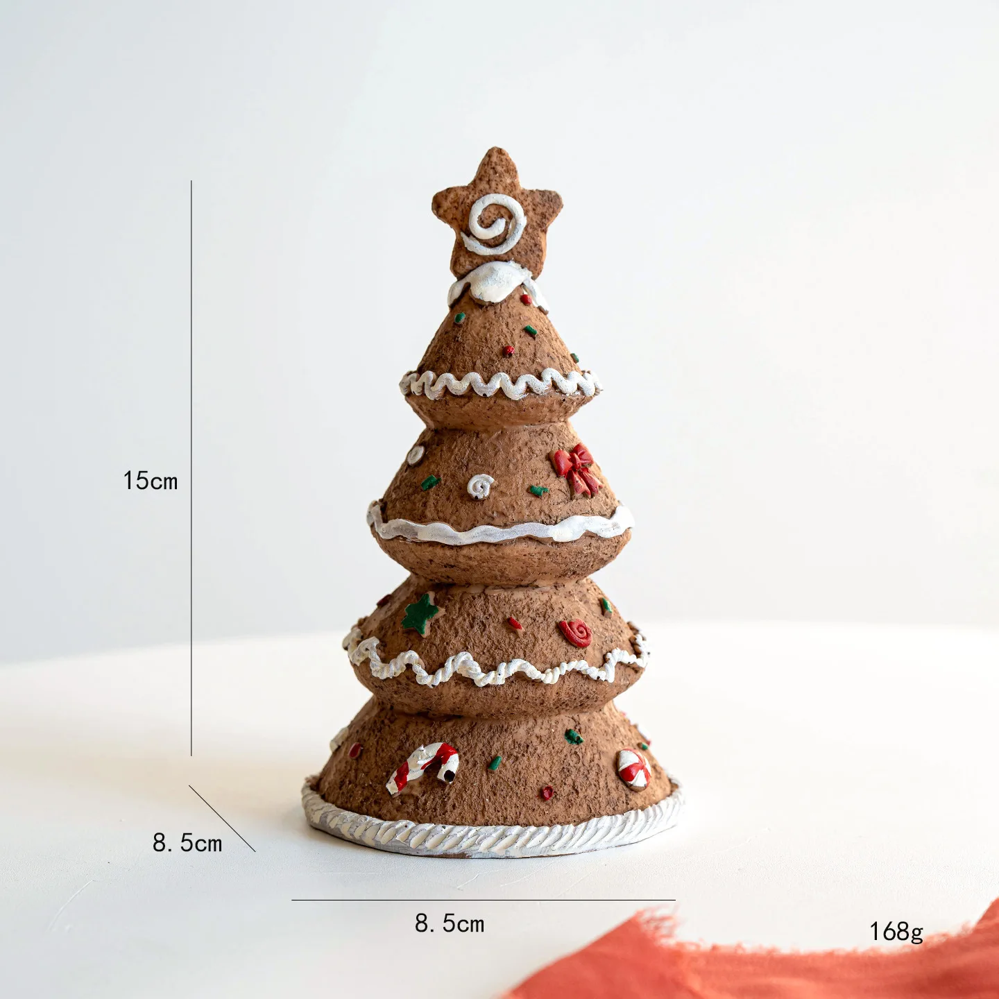 Christmas Tree Figurine Resin Tabletop Xmas Tree Statue Desktop Ornament for Home Living Room Christmas Party Decoration