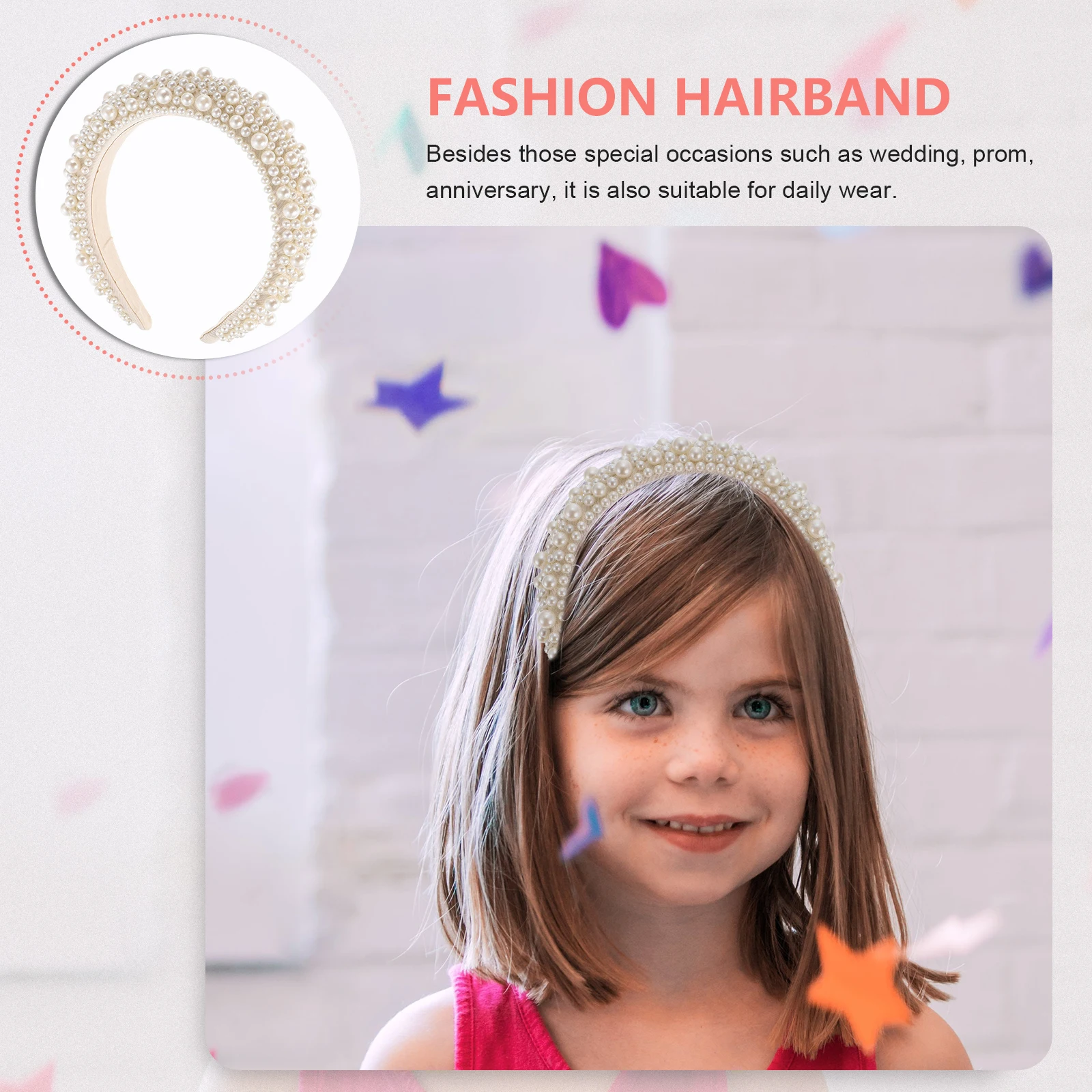 

Elegant Baroque Pearl Hairband Stylish Sponge Headbands Women Headdress Accessory Fashion Hairstyle Decor