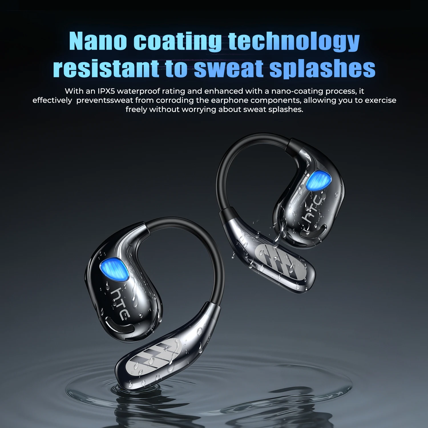 Auriculares Traductor de Idiomas 2026 HTC NE69 AI, Auriculares Inalámbricos con Traductor en Tiempo Real, BT6.0, Baja Latencia para Juegos, Sonido HiFi