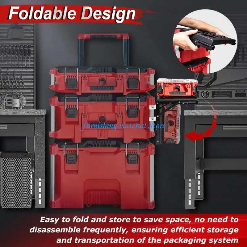 y5gd سميكة الصلب مرفق Workbench للطي لأدوات تنظيم أسطح إصلاح مستقرة التصميم القابل للطي يوفر المساحة