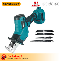 SROGGEN 3600W 12000SPM Brushless Cordless Electric Reciprocating Saw Variable Speed Metal Wood Cutter Tool For Makita 18V Batter