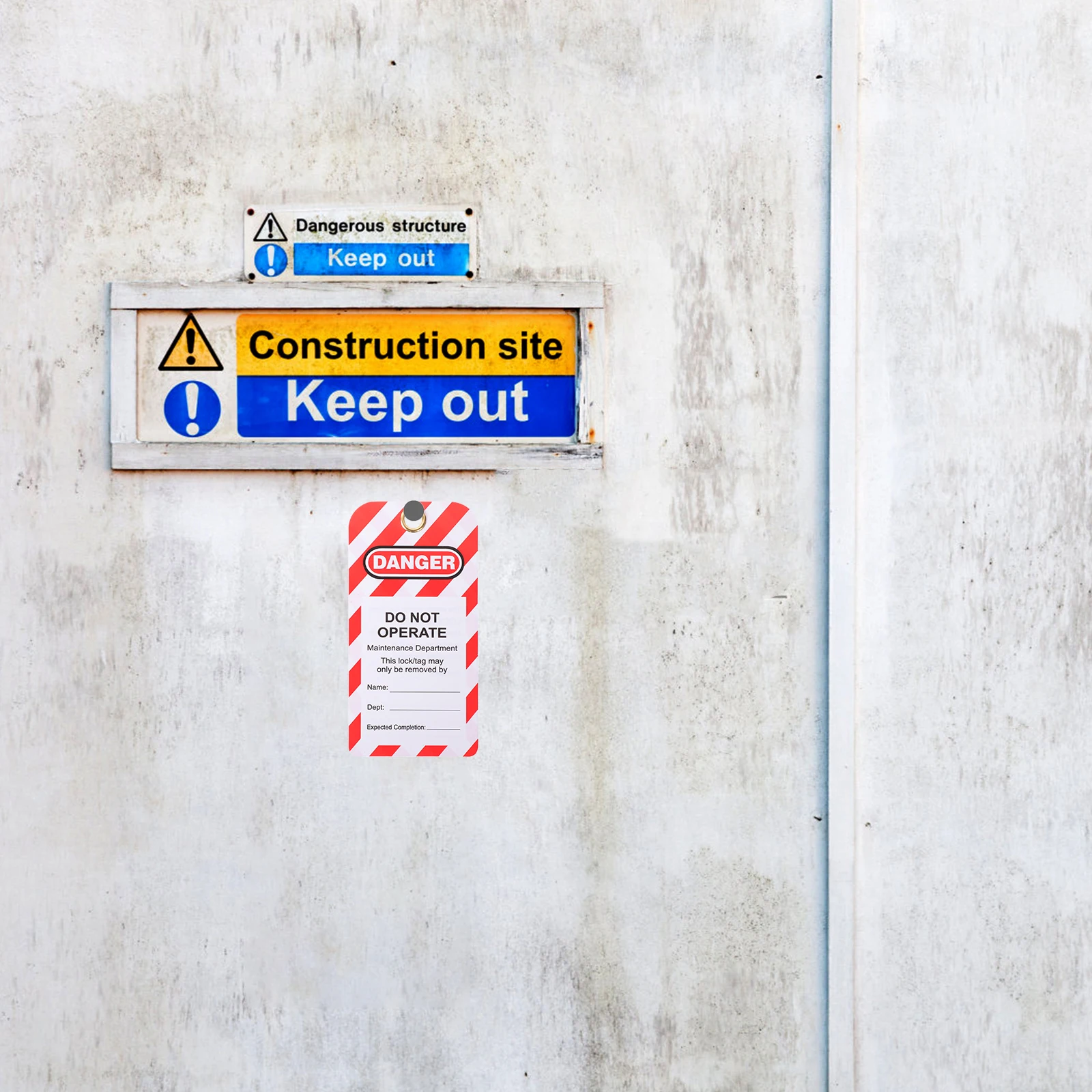 

10pcs Safety Warning Tags Equipment Repair Sturdy Material Danger Signs Do Not Operate Tag Out Maintenance Traffic