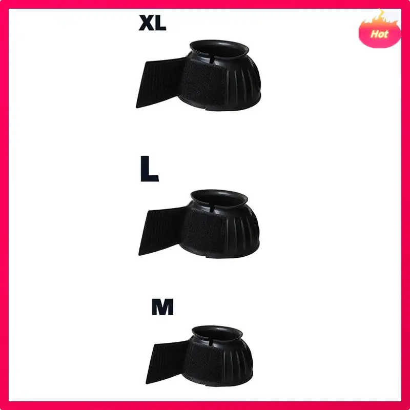 

2Pcs Rubber Bell Boots Overreach Horse Boots Soft Equine Boots Protective Gear Accessories Fortraining Equipment M