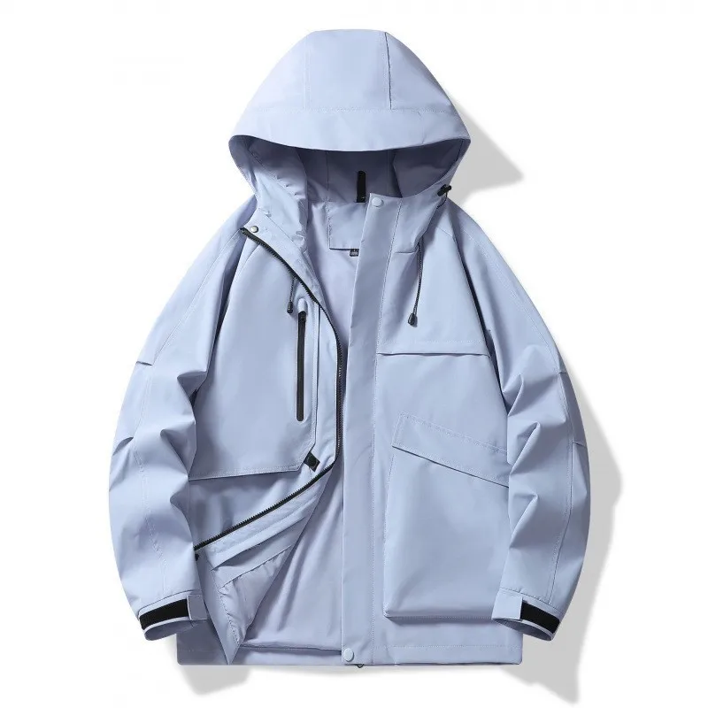 

Outdoor spring and autumn couple tooling jacket single garment mountaineering windproof waterproof thin breathable travel jacket