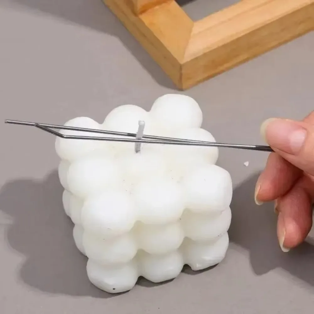 20PCS Stainless Steel Candle Wick Holder Heat Resistant Reusable Wick Centering Device Mini Size Wick Fixer Clip