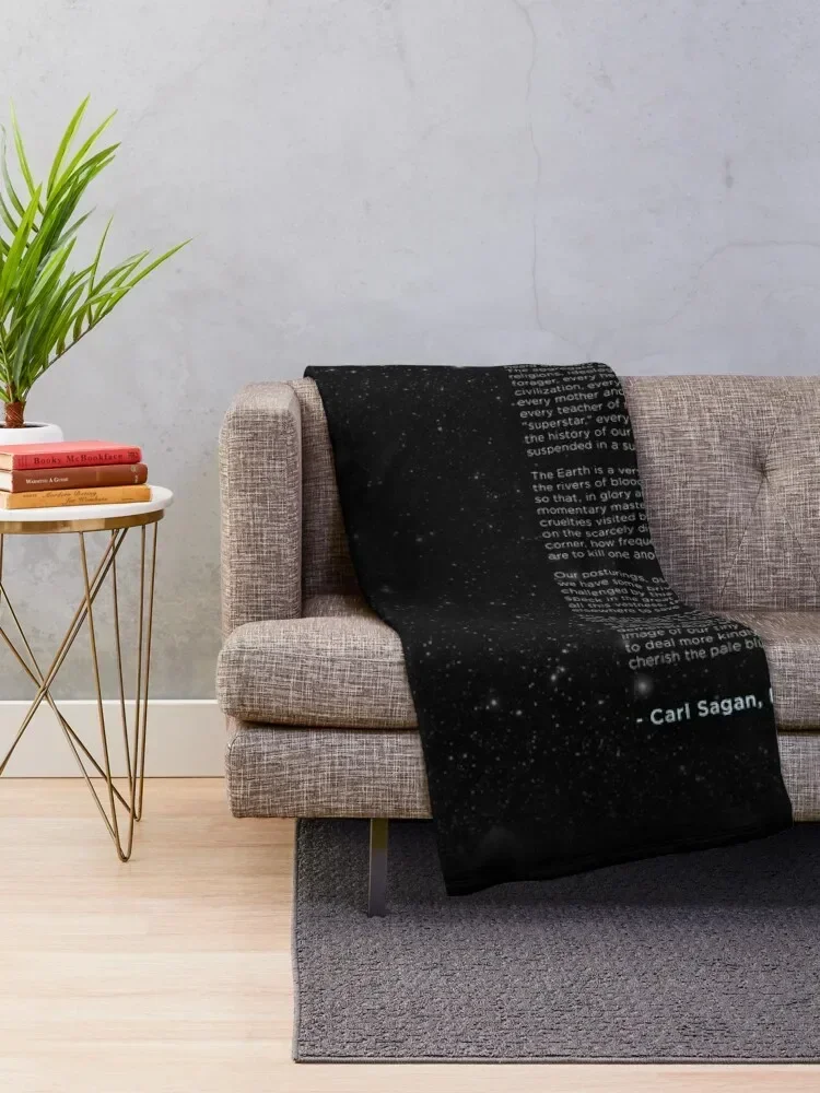 Carl Sagan's - Pale Blue Dot Speech Throw Blanket Loose Tourist for winter Blankets