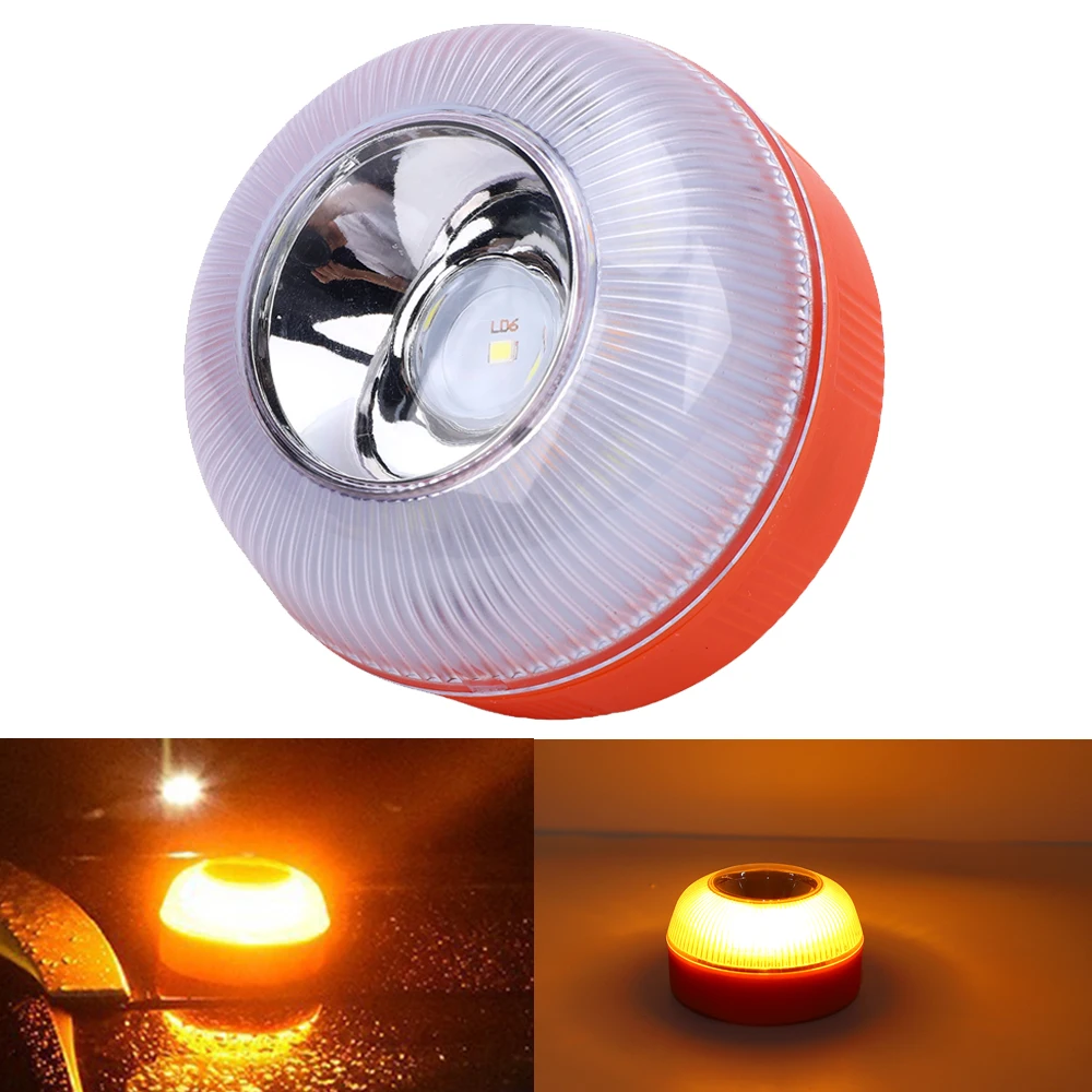 

1Pcs Car Emergency Light Led Flashing Light Magnetic Induction Road Accident Light Portable Strobe Warning Light