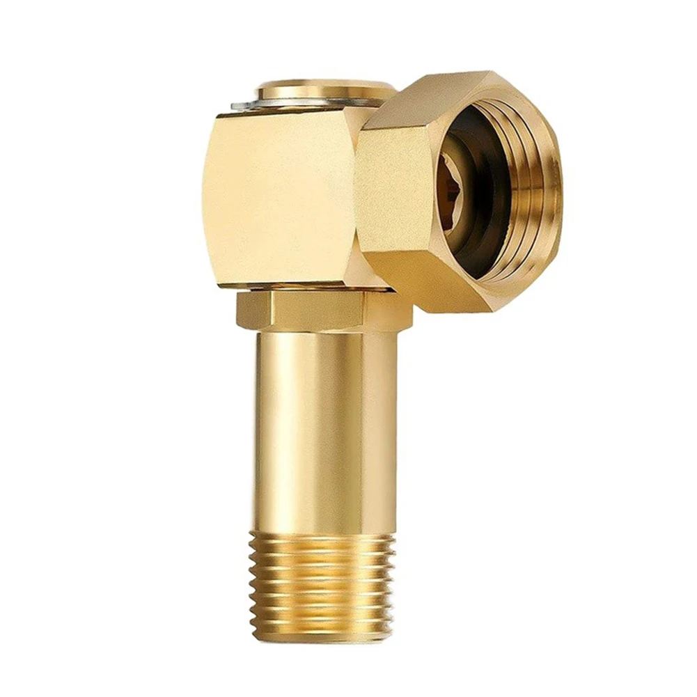 Brass 3/4 inch GHT to 1/2 inch NPT Swivel Hose Connector Designed for Garden Reel Mounts and Outdoor Water Distribution