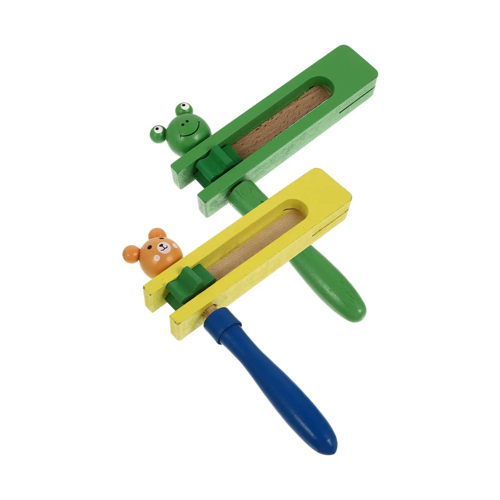 

2 Pcs Early Teaching Aids Instruments Kids Musical Finger Castanets for Cartoon Travel