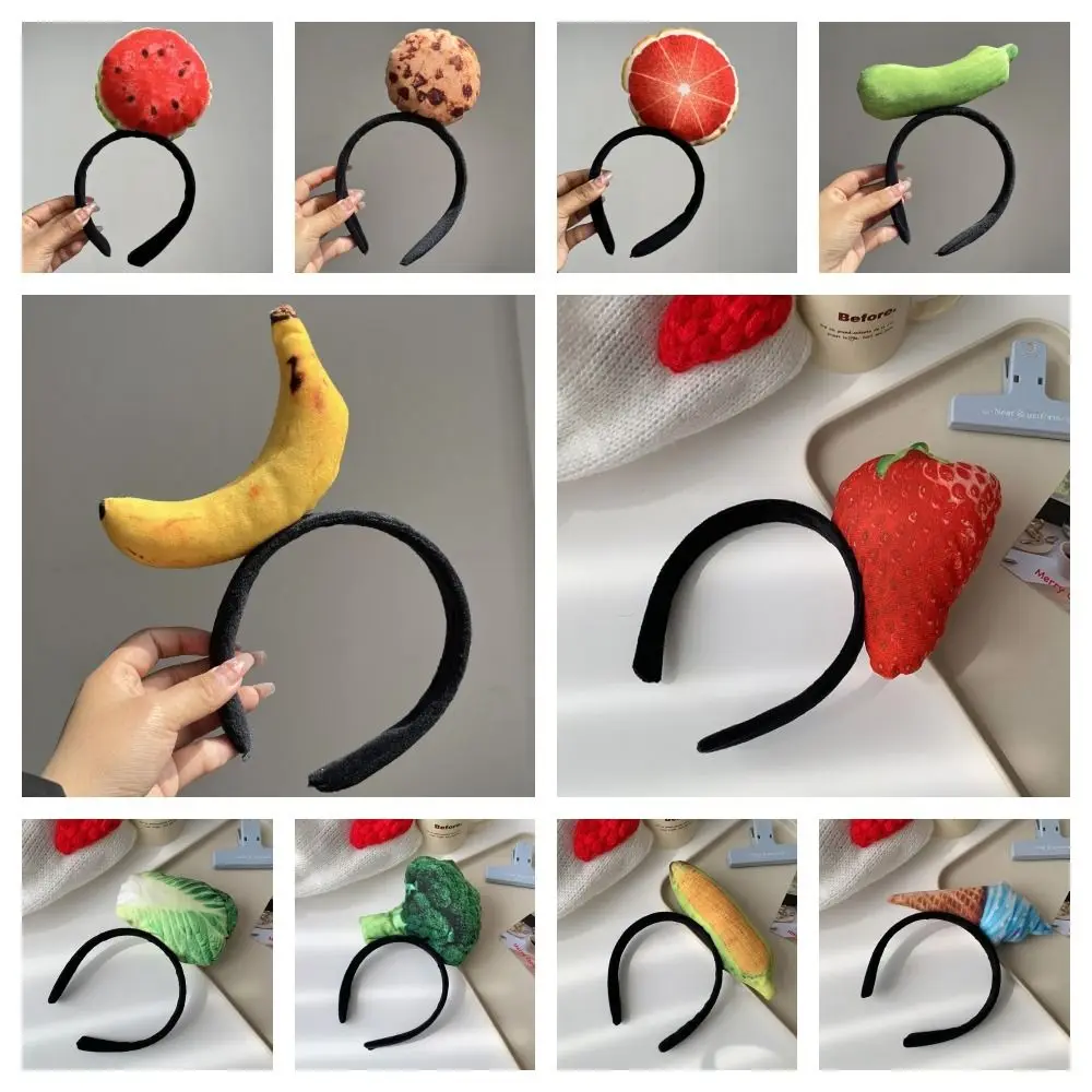Personalità Kawaii Cibo simulato Cerchietto per capelli Stile coreano Copricapo Frutta Fascia Banana Patate Fasce per capelli vegetali Quotidiano