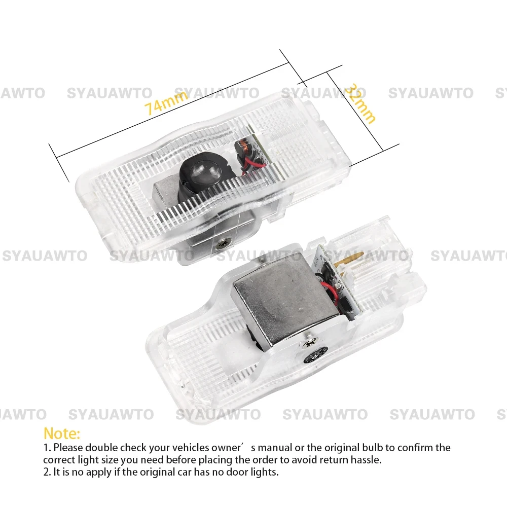 2x Car Door Welcome Light Projector Accessories For PEUGEOT 307 308 508 408 RCZ 206 306 207 208 406 5008 607 806 807 1994-2010 - view 2