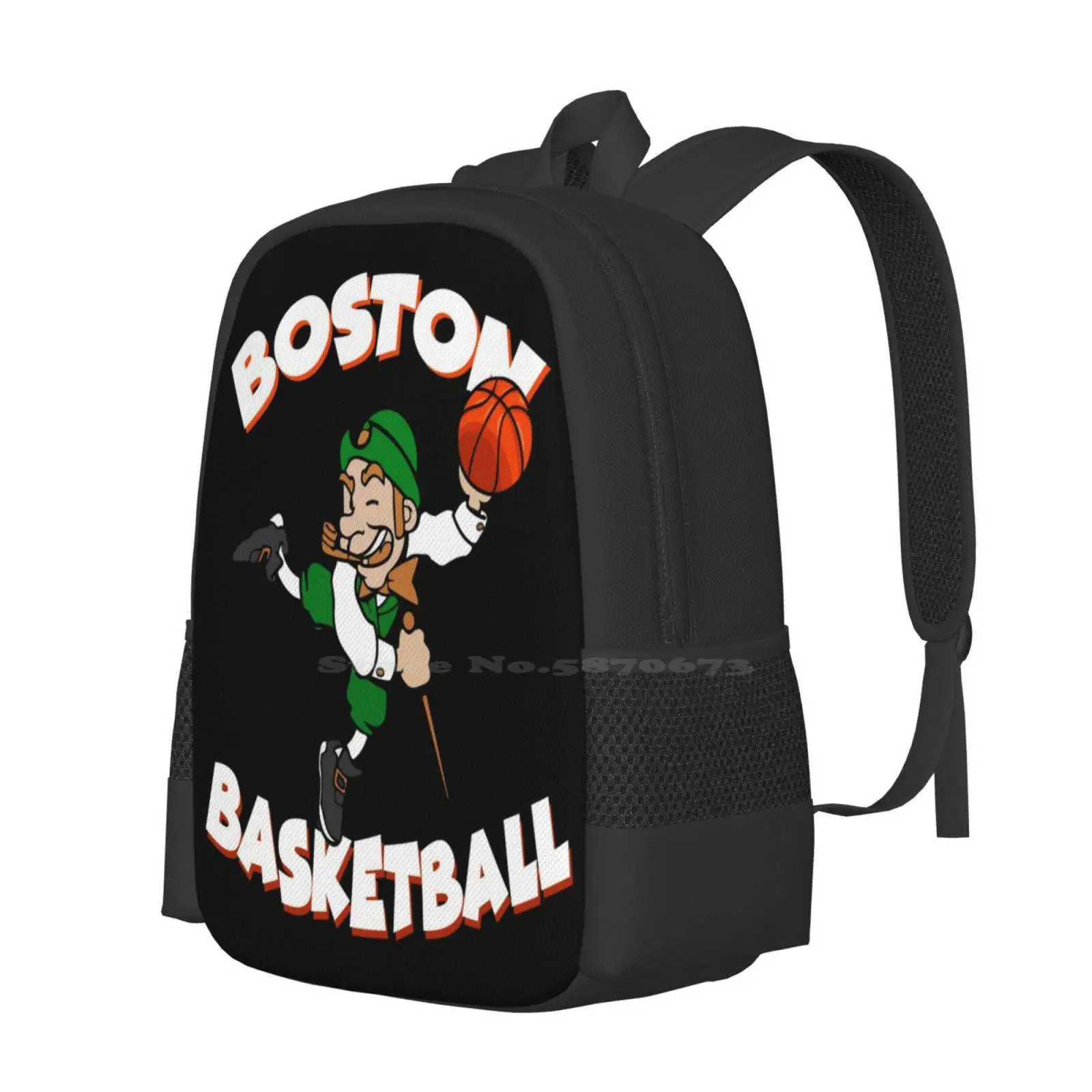 Boston Basketball School Bags Travel Laptop Backpack Boston Basketball