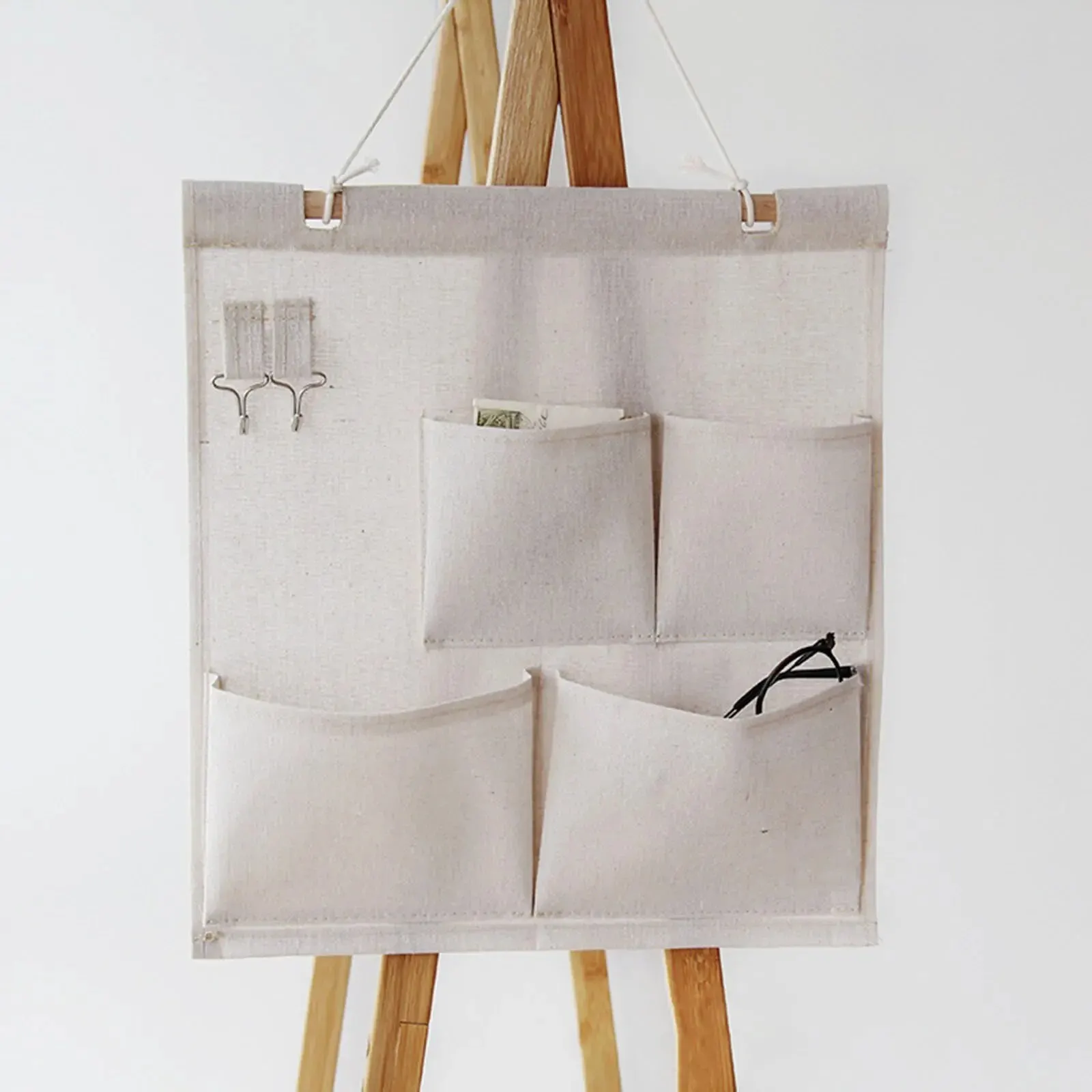 4/7 Pockets Cotton Wall Hanging Storage Bag Multilayer Closet Door Closet Storage Bag Organizer Home Cosmetics Toys
