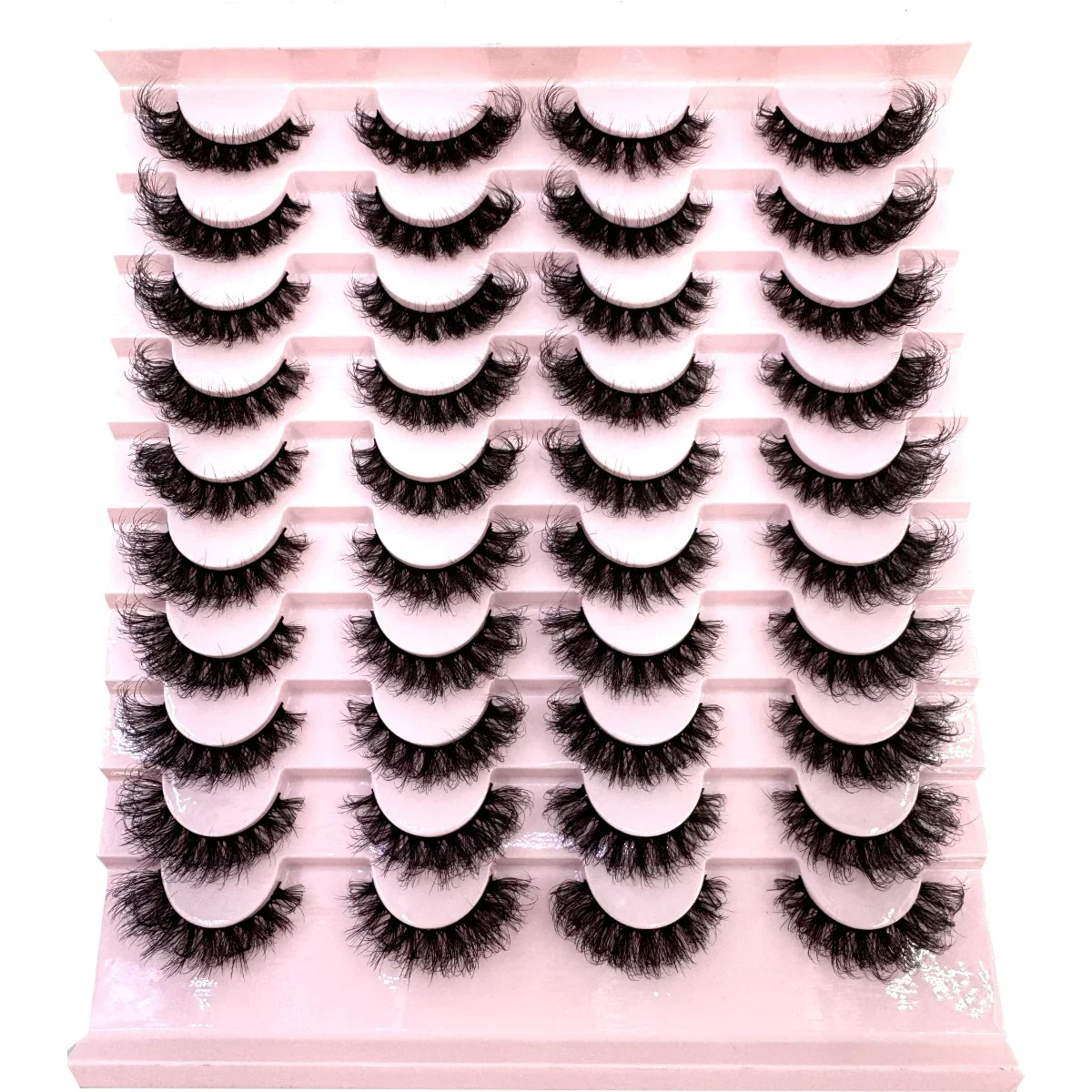 HBZGTLAD New 20 pairs Fluffy Lashes 3d Mink Lashes 100% Cruelty Free Lashes Handmade Reusable Natural Eyelashes Maquillaje Eyela