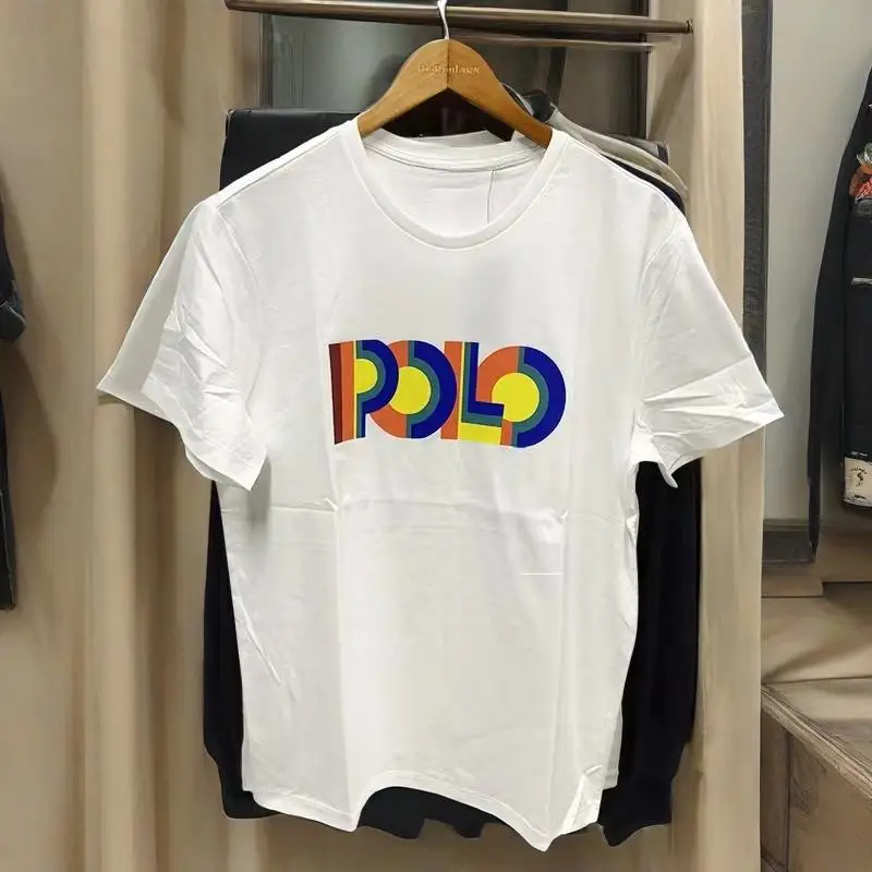 

The Logo on The Plus Size T-shirt Reads' Women's Fashion Colrond Cotton T-shirt High Street Grand Couple T-shirt USA Modern