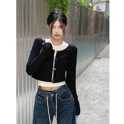 plus Size Knitted Open Cardigan High Waist Women's Style Pure Desire Design Sexy Hollow out Top for Spring Autumn