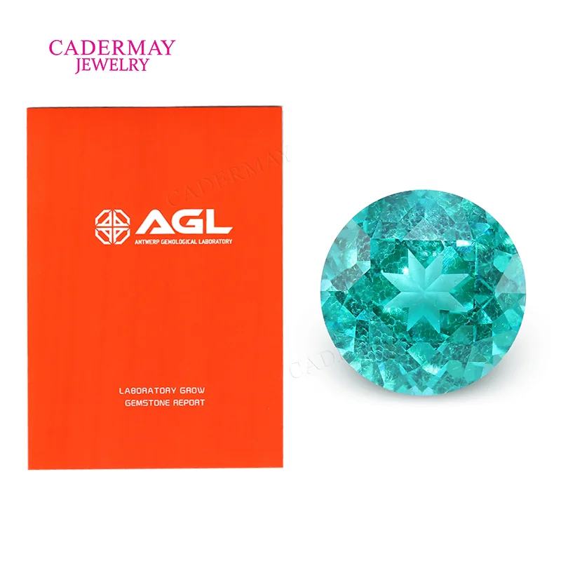 

Neon Paraiba Yttrium Aluminium Garnet YAG Loose Gemstone 5mm-12mm Round Shape Lab Paraiba With Inclusions For Making Jewelry