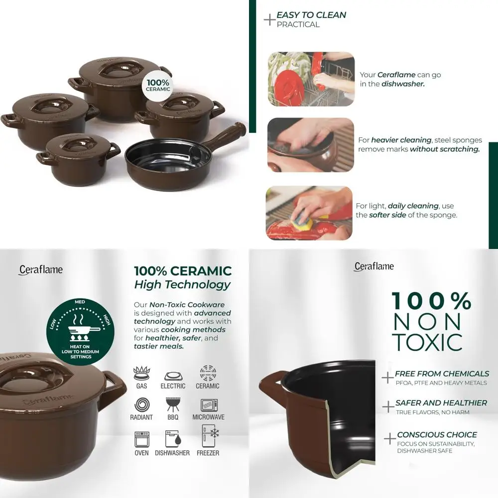 

Elegant Stainless Steel 11-Piece Chef's Cookware Set