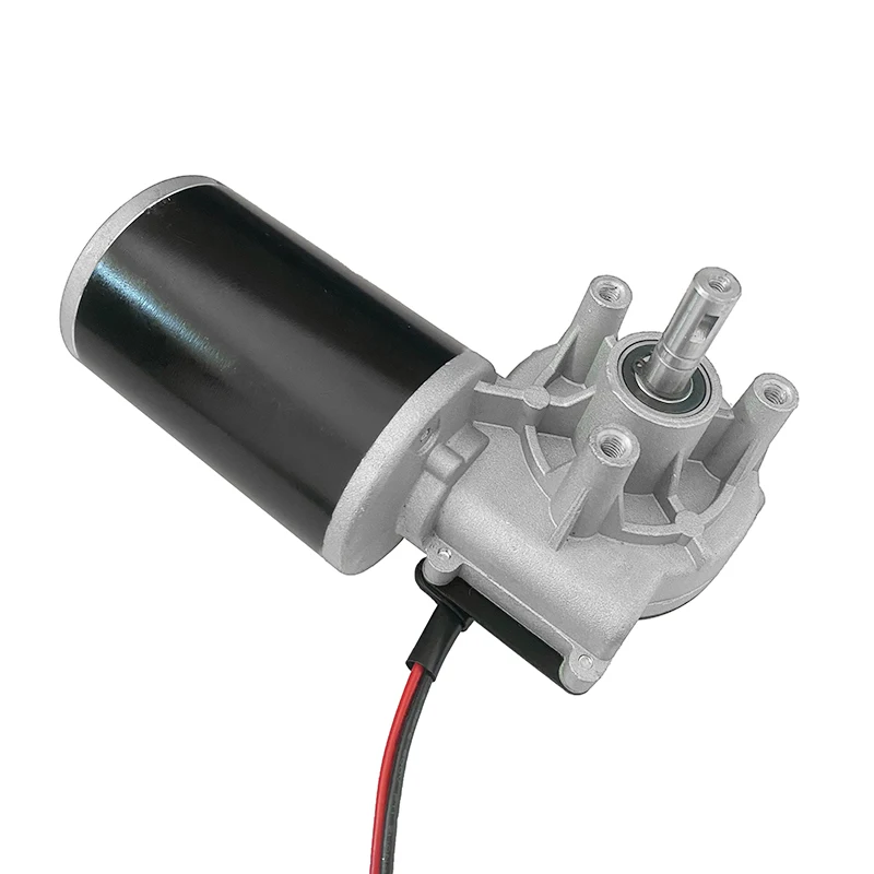 100W 200W High Torque 12V 24V Low Speed Worm Gear Permanent Magnet Brushed Electrical DC Motor