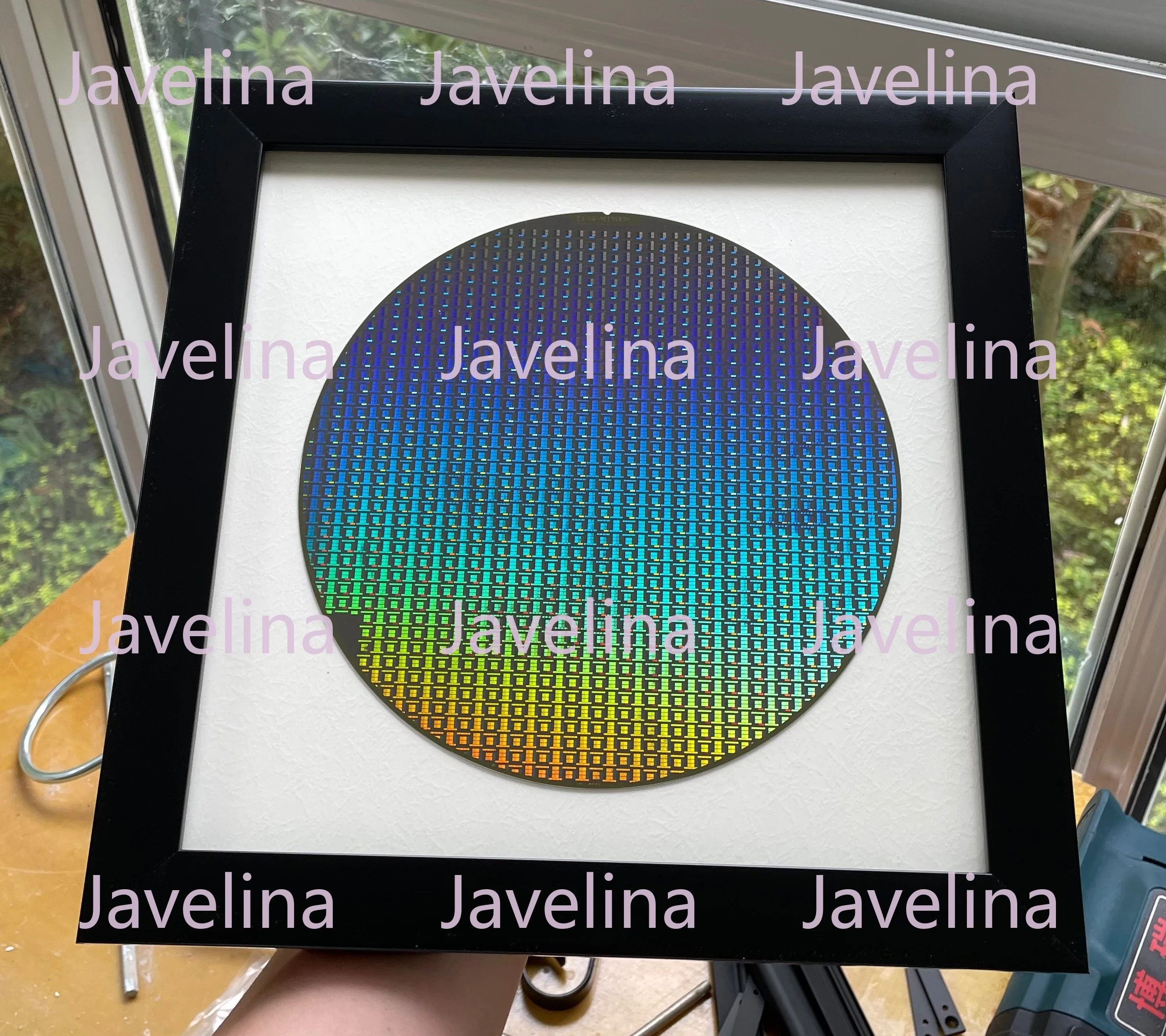 Wafer, silicon wafer, semiconductor lithography wafer, wafer decoration technology display and mounting