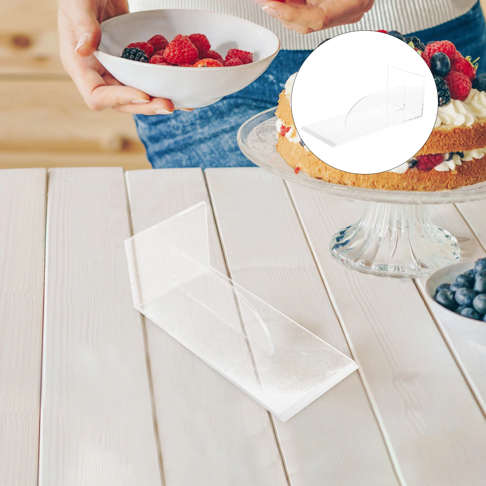 

1pc Cake Scraper Transparent Acrylic Baking Tool For Fondant Icing Smoother Pastry Cream Spreader Cake Decorating Supplies