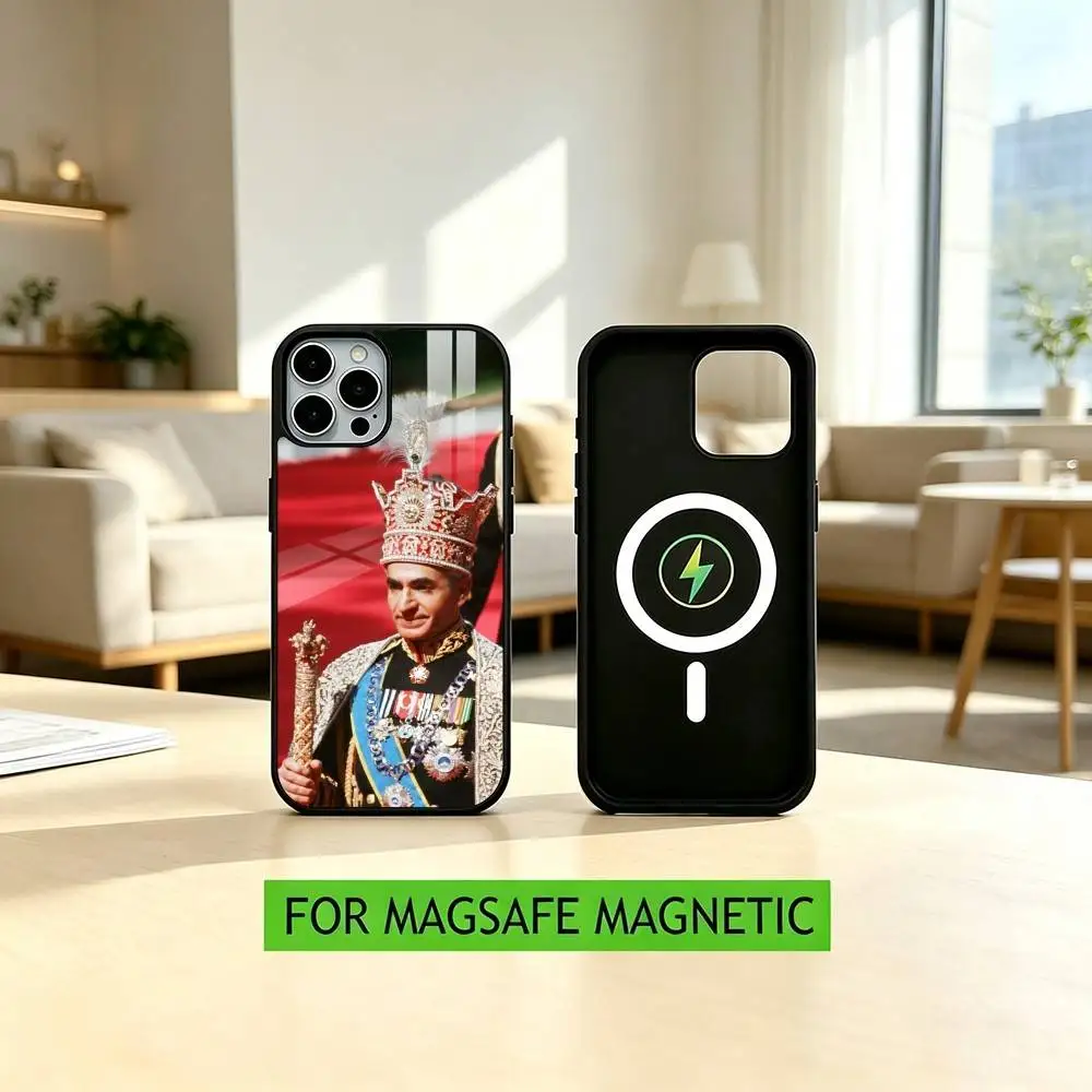 Mohammad Reza Pahlavi Iran  Phone Case For iPhone17,16,15,14,13,12,11 Plus,Pro Magnetic For Magsafe Wireless Charging