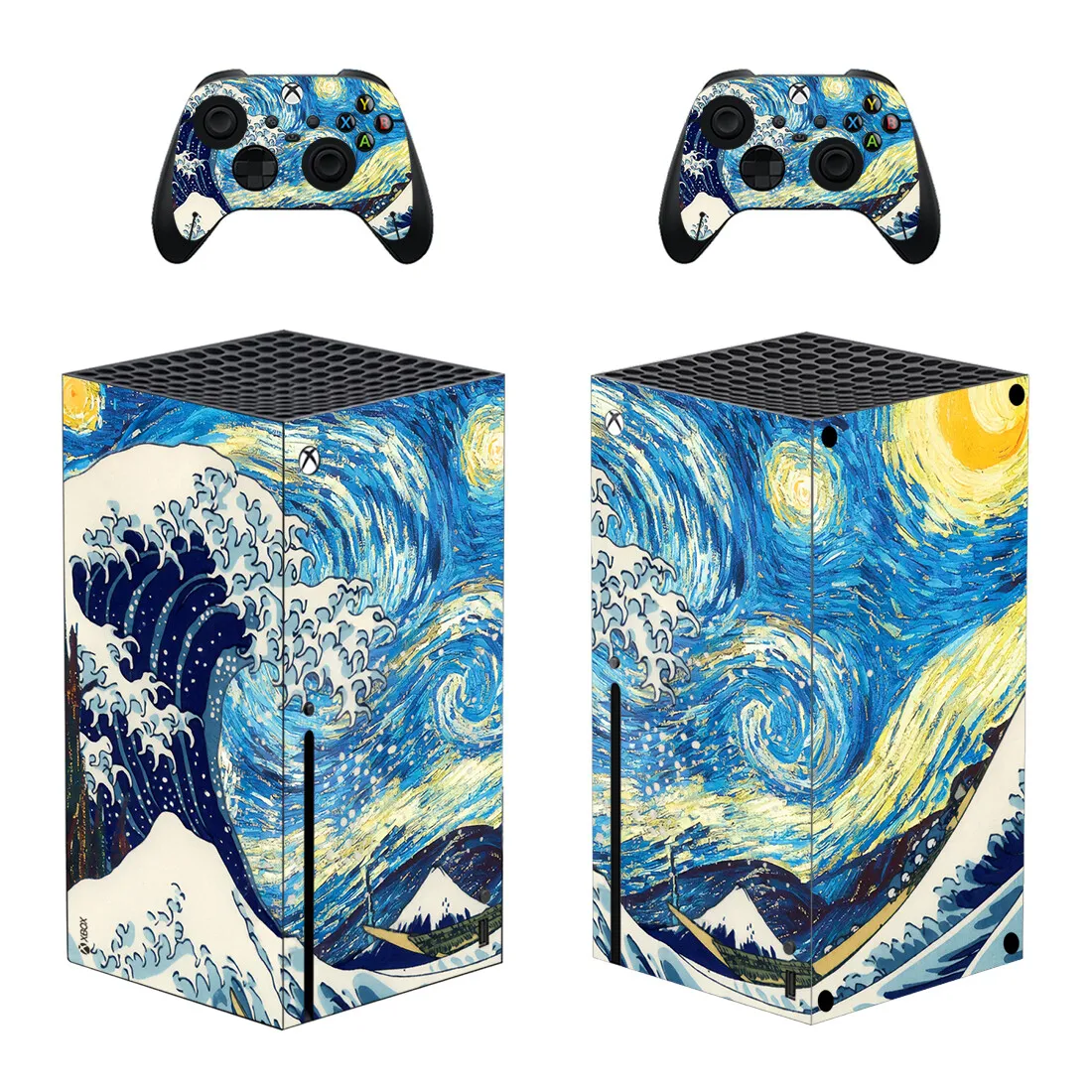 Naklejki na konsolę Xbox Series X i 2 kontrolery z własnym projektem, personalizowane, winylowe. — zdjęcie produktu 6
