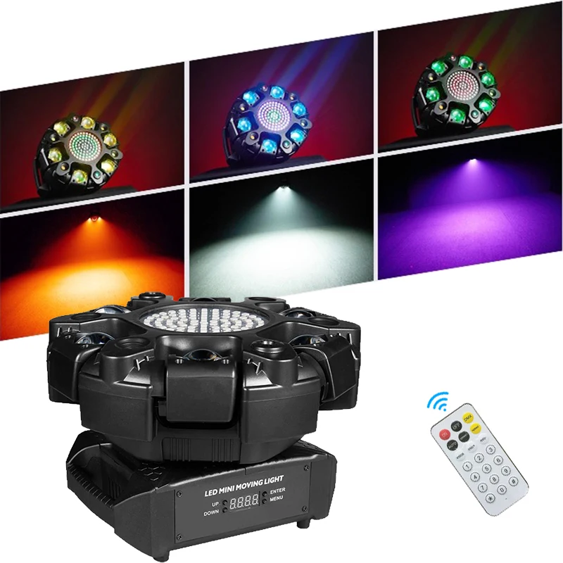 

Remote Control RGBW LED Moving Head Wash Light DMX512 Beam Laser Strobe Effects Stage Lighting DJ Disco Nightclub Party Lights