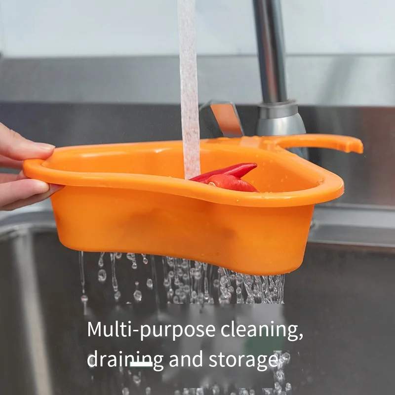 Kitchen Sink Filter Swan Drain Basket Garbage Filter Shelf Strainer Leftover Sink Hanging Rack Multifunctional Drainage Basket