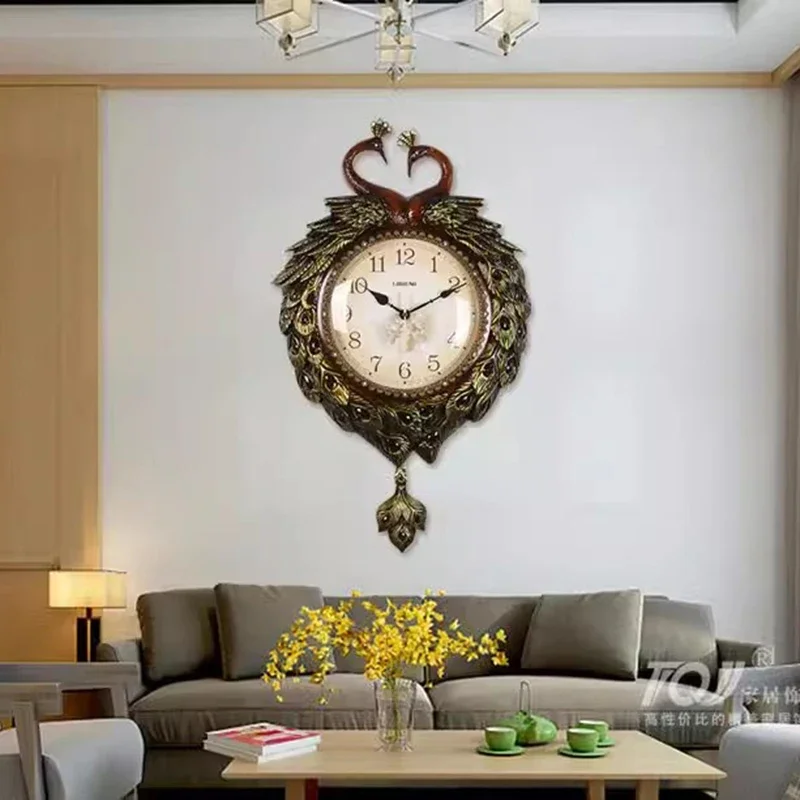 Restaurant Aesthetic Wall Clocks Interior Art Minimalist Design Luxury Wall Watch Chinese Style Reloj Pared Home Decoration