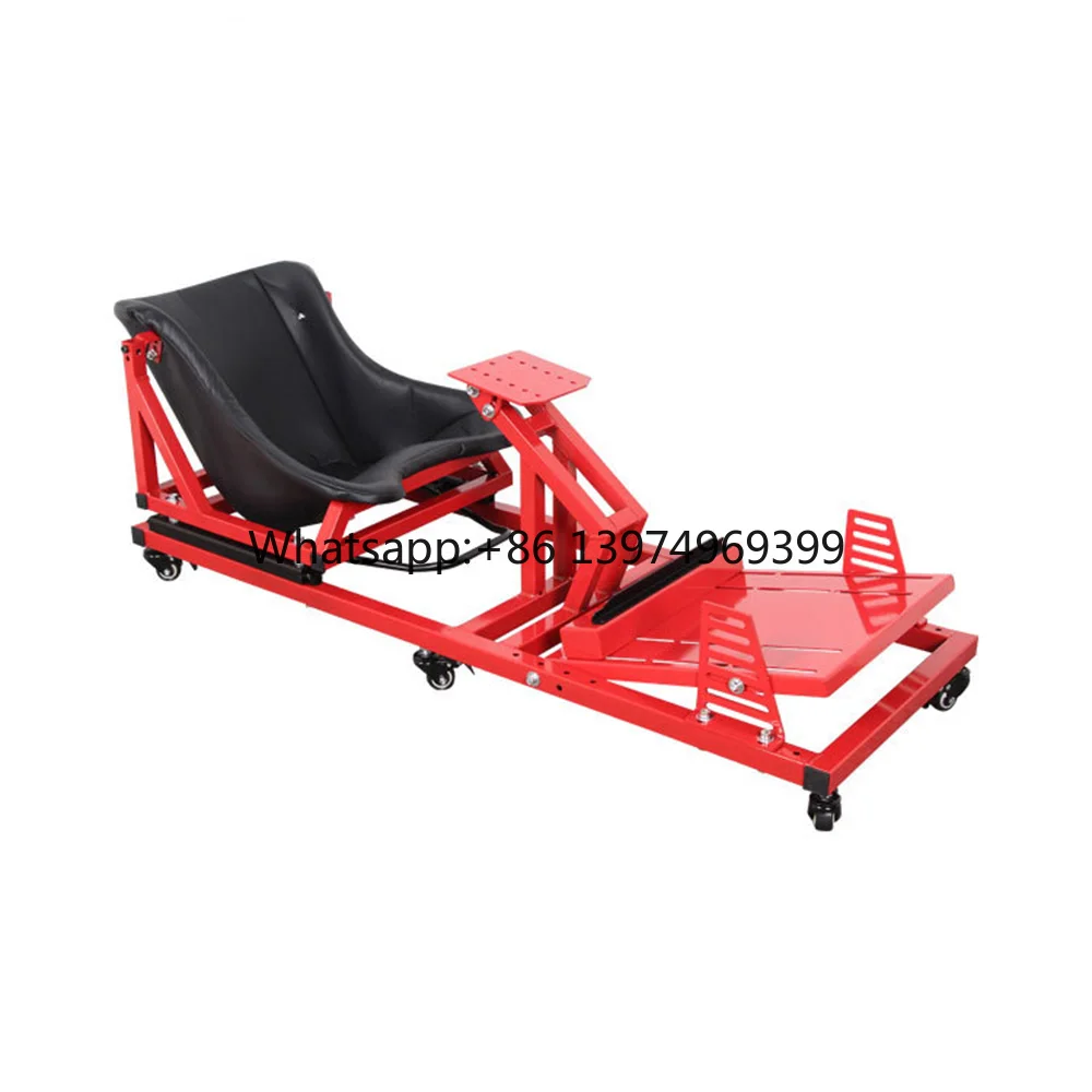Custom Aluminum Children Arcade Kart Racing Game Seat Simulation Steering Wheel Stand For Kids