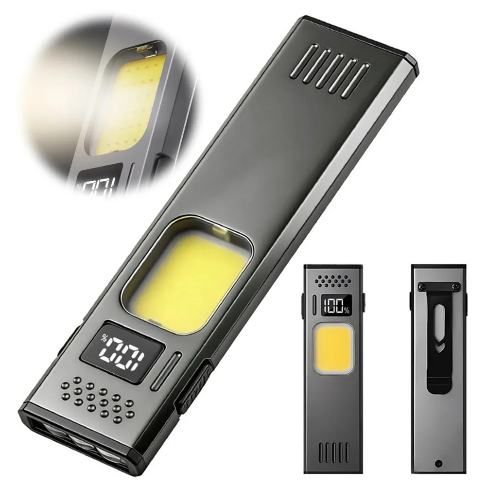 

Mini LED Flashlight Rechargeable Portable Lightweight 5 Modes Work Light with Pen Clip for Hiking,Fishing,Emergency
